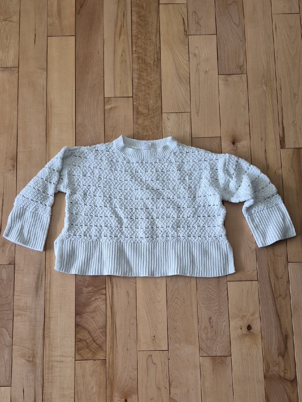 Girls Size 6 GAP Off White Textured Knit Sweater